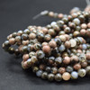 High Quality Grade A Natural Llanite Semi-Precious Gemstone Round Beads - 4mm, 6mm, 8mm, 10mm sizes - 14" long