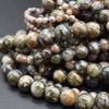 High Quality Grade A Natural Llanite Semi-Precious Gemstone Round Beads - 4mm, 6mm, 8mm, 10mm sizes - 15" long