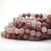 High Quality Grade A Natural Purple Berry Quartzite Semi-Precious Gemstone Round Beads - 6mm, 8mm, 10mm sizes - 15" long