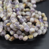 High Quality Grade A Natural Silky Fluorite Semi-precious Gemstone Pebble Tumbledstone Nugget Beads - approx 5mm - 8mm - 15" long strand