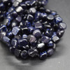 High Quality Grade A Blue Goldstone Pebble Tumbledstone Nugget Beads - approx 5mm - 8mm - 15" long strand