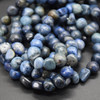 High Quality Grade A Natural Dumortierite Semi-precious Gemstone Pebble Tumbledstone Nugget Beads - approx 5mm - 8mm - 15" long strand