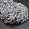 High Quality Grade A Natural Grade A Plus Labradorite Semi-precious Gemstone Pebble Tumbledstone Nugget Beads - approx 5mm - 8mm - 15" long strand