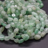 High Quality Grade A Natural Green Aventurine Semi-precious Gemstone Pebble Tumbledstone Nugget Beads - approx 5mm - 8mm - 15" long strand