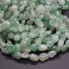 High Quality Grade A Natural Green Aventurine Semi-precious Gemstone Pebble Tumbledstone Nugget Beads - approx 5mm - 8mm - 15" long strand