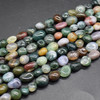 High Quality Grade A Natural Indian Agate Semi-precious Gemstone Pebble Tumbledstone Nugget Beads - approx 5mm - 8mm - 15" long strand