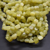 High Quality Grade A Natural Lemon Jade Semi-precious Gemstone Pebble Tumbledstone Nugget Beads - approx 5mm - 8mm - 15" long strand