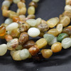 High Quality Grade A Natural Old Jade Semi-precious Gemstone Pebble Tumbledstone Nugget Beads - approx 5mm - 8mm - 15" long strand