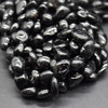 High Quality Grade A Natural Black Tourmaline Semi-precious Gemstone Pebble Tumbledstone Nugget Beads - approx 7mm - 10mm - 15" long strand