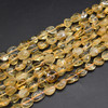 High Quality Grade A Heat Treated Citrine Semi-precious Gemstone Pebble Tumbledstone Nugget Beads - approx 7mm - 10mm - 15" long strand