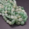 High Quality Grade A Natural Green Aventurine Semi-precious Gemstone Pebble Tumbledstone Nugget Beads - approx 7mm - 10mm - 15" long strand