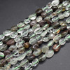 High Quality Grade A Natural Green Phantom Quartz Semi-precious Gemstone Pebble Tumbledstone Nugget Beads - approx 7mm - 10mm - 15" long strand