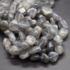 High Quality Grade A Natural Labradorite Semi-precious Gemstone Pebble Tumbledstone Nugget Beads - approx 7mm - 10mm - 15" long strand