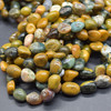 High Quality Grade A Natural Ocean Jasper Semi-precious Gemstone Pebble Tumbledstone Nugget Beads - approx 7mm - 10mm - 15" long strand