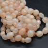 High Quality Grade A Natural Pink Aventurine Semi-precious Gemstone Pebble Tumbledstone Nugget Beads - approx 7mm - 10mm - 15" long strand