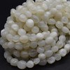 High Quality Grade A Natural White Moonstone Semi-precious Gemstone Pebble Tumbledstone Nugget Beads - approx 7mm - 10mm - 15" long strand