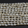 Natural Freshwater Baroque Pearl Pebble Nugget Beads - White - 4 Sizes - 14" long