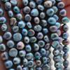 High Quality Grade A Black / Peacock Freshwater Baroque Pearl Nugget Beads (dyed from natural freshwater pearl)  - 14" long