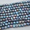 High Quality Grade A Black / Peacock Freshwater Baroque Pearl Nugget Beads (dyed from natural freshwater pearl)  - 14" long