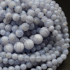 High Quality Grade A Natural Blue Lace Agate Semi-precious Gemstone Round Beads 4mm, 6mm, 8mm