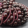 High Quality Grade A Natural Garnet Semi-Precious Gemstone Round Beads - 4mm, 6mm, 8mm, 10mm, 12mm sizes