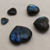 High Quality Natural Labradorite Semi-precious Gemstone Heart - 1 Gemstone Heart - 2.5cm, 3cm, 4cm - 5cm, 5.5cm, 6cm sizes