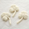 100% Wool Felt Shamrock Clover Leaf - 8.5cm - 3 Count - Ivory