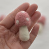 100% Wool Felt Mushrooms Toadstools - 5 Count - 4.5cm - Dusty Rose Pink