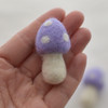 100% Wool Felt Mushrooms Toadstools - 5 Count - 4.5cm - Pastel Purple