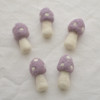 100% Wool Felt Mushrooms Toadstools - 5 Count - 4.5cm - Thistle Purple