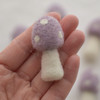 100% Wool Felt Mushrooms Toadstools - 5 Count - 4.5cm - Thistle Purple