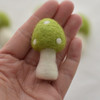 100% Wool Felt Mushrooms Toadstools - 5 Count - 4.5cm - Yellow Green