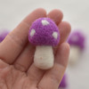 100% Wool Felt Mushrooms Toadstools - 10 Count - 4.5cm - Rainbow Colours