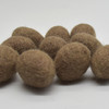 100% Wool Felt Eggs / Raindrops - 10 Count - Light Brown