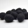 100% Wool Felt Eggs / Raindrops - 10 Count - Black
