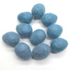 100% Wool Felt Eggs / Raindrops - 10 Count - Dress Blue