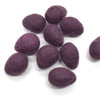 100% Wool Felt Eggs / Raindrops - 10 Count - Aubergine
