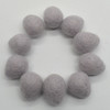 100% Wool Felt Raindrops / felt eggs - 10 Count - approx 25mm x 28mm - Light Silver Grey - Limited