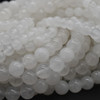 Natural White Snow Jade Semi-Precious Gemstone Round Beads - 4mm, 6mm, 8mm, 10mm, 12mm