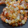 High Quality Grade A Natural Carnelian Orange Agate Semi-precious Gemstone Pebble Nugget Beads - 10mm - 12mm - 15" strand