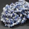 High Quality Grade A Natural Blue Aventurine Semi-precious Gemstone Chips Nuggets Beads - 5mm - 8mm, approx 32" Strand