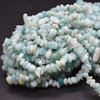 High Quality Grade A Natural Chinese Amazonite Semi-precious Gemstone Chips Nuggets Beads - 5mm - 8mm, approx 32" Strand