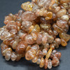 High Quality Grade A Natural Copper Rutile Quartz Semi-precious Gemstone Chips Nuggets Beads - 5mm - 8mm, approx 15" Strand