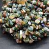 High Quality Grade A Natural Fancy Agate Semi-precious Gemstone Chips Nuggets Beads - 5mm - 8mm, approx 32" Strand