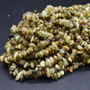 High Quality Grade A Natural Green Garnet Semi-precious Gemstone Chips Nuggets Beads - 5mm - 8mm, approx 32" Strand