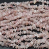 High Quality Grade A Natural Madagascar Rose Quartz Semi-precious Gemstone Chips Nuggets Beads - 5mm - 8mm, approx 32" Strand