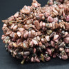 High Quality Grade A Natural Rhodonite Semi-precious Gemstone Chips Nuggets Beads - 5mm - 8mm, approx 32" Strand