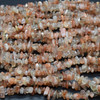 High Quality Grade A Natural Sunstone Semi-precious Gemstone Chips Nuggets Beads - 5mm - 8mm, approx 32" Strand