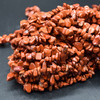 High Quality Grade A Natural Red Jasper Semi-precious Gemstone Chips Nuggets Beads - 5mm - 8mm, approx 32" Strand