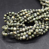 High Quality Grade A Natural Green Zebra Jasper Semi-precious Gemstone Round Beads - 4mm, 6mm, 8mm, 10mm sizes - 15" strand